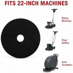 22 Inch White Floor Polishing Pads, 5 Pack, 23mm Thick Floor Machine Pads for Polishing, Buffing, Finishing and Floor Maintenance, for Rotary Machines, Buffers and Auto Scrubbers - Image 5