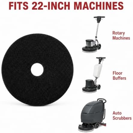 22 Inch White Floor Polishing Pads, 5 Pack, 23mm Thick Floor Machine Pads for Polishing, Buffing, Finishing and Floor Maintenance, for Rotary Machines, Buffers and Auto Scrubbers - Image 5