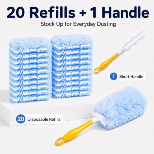 Duster Refills Compatible with Swiffer Duster Handles, 20 Count, 1 Handle - Image 2
