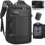 POSO Vacuum Backpack Travel, 60L Expandable Vacuum Seal Backpack with Pump & Laptop Compartment (Fits 17") by POSO