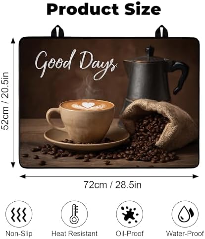 Heat-resistant Stove Top Cover - 28.5" X 20.5" Cooktop Protector Covers, Scratch-resistant Washable Pad Kitchen Countertop Mat (Latte, 28.5" x 20.5") - Image 2
