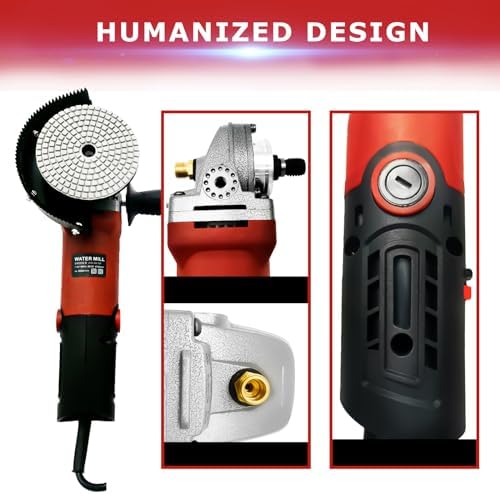 Wet Polisher Grinder,860W/110V Variable Speed Wet Buffer with 4'' Diamond Polishing Pad Tools Kit,Low-noise Wet Stone Polisher Buffing Machine for Concrete,Floor Surface,Marble,Ceramic Tile - Image 5