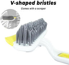 White Grout Brush, Crevice Cleaning Brush with 360° Swivel Head - Image 4