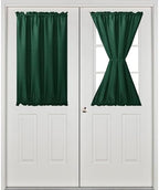 Hiasan French Door Curtains Privacy, Hunter Green, 24W x 40L, 1 Panel - Image 2