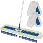 41" Large Commercial Dust Mop Push Broom for Janitor Dry Sweeping by ENSPOWAY