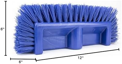 SPARTA Multi-Level Tile Scrub Brush 12" Wide Brush Head, Heavy-Duty Tile Cleaning Brush with End Bristles for Commercial Tiles, Tubs and Floor, Plastic, 12 Inches, Blue - Image 5