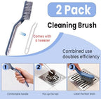 6pcs Crevice Cleaning Brush Multifunctional Hard Bristle Grout Cleaner Brush Crevice Cleaning Tools Bathroom Cleaning Brush with Clip,Kitchen Brush for Household, Kitchen, Window, Sink, Toilet, Grout - Image 5