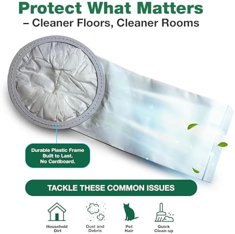 50 High-Efficiency Replacement Vacuum Bags – Compatible with ProTeam Commercial Backpack Vacuums 6QT, Part # 100431 - Easy Installation - (50-Bags) by Think Crucial - Image 2