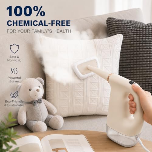 Handheld Steam Cleaner, Fast Heat Steam Cleaner, Adjustable Steam, 450mL Large Water Tank, Pressurized Portable Steamer for Cleaning Home, Kitchen, Car, Bathroom, Tile, Furniture, Multi-Surface - Image 2