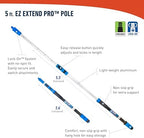 Unger Professional Lock-On EZ Extend Pro Telescopic Pole, Extension 2.6’ to 5.3’, Telescoping Pole for Floor & Surface Cleaning, Use with Lock-On Brushes and Broom Head Cleaning Tools, Indoor/Outdoor - Image 6