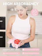 Fantasticlean Kitchen Towels Roll, 40 Sheets, 10''x 10'' (Pink, Grayish) - Image 3