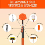 26FT Reach Cobweb Duster with Extension Pole - Spider Web Brush for Cleaning with 5-20FT 4-Section Flip-Lock Telescopic Pole, Effortlessly Cleans High Indoor & Outdoor Webs - Image 3