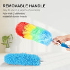 Rainbow Static Duster 24inch Reusable Microfiber Electrostatic Dusters with 2 Beandable and Washable Duster Head for Cleaning Home, Office, Car - Image 4