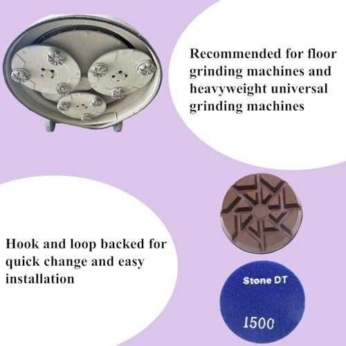 Diamond Polishing Pucks for Floor Grinding Machine, 3 Inch Resin Bond Discs for Concrete, Terrazzo, Marble, Granite, 1500#, 9PCS - Image 3