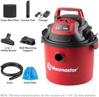 Vacmaster DVOM202P 1101 2.5-Gal 20V Cordless Portable Wet/Dry Vac Red - Image 2