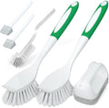 Holikme Dish Brush Cleaning Brush Set for Cleaning Groove Gap,Green by Holikme