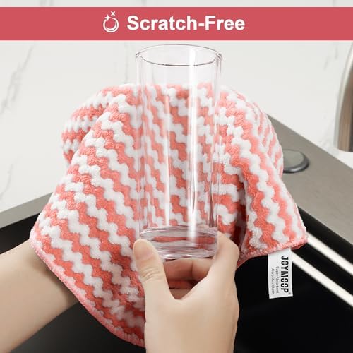 JOYMOOP Microfiber Cleaning Cloth, 18 Piece Set, Small, Pink - Image 6