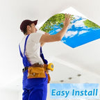 4 Pcs Fluorescent Light Covers with 40 Magnets Decorative for Classroom Ceiling Light 4 x 2 Feet Magnetic Light Covers Filter Easy Install for Office Hospitals & Home Drop Ceiling Supplies(Cloud Sky ) - Image 5