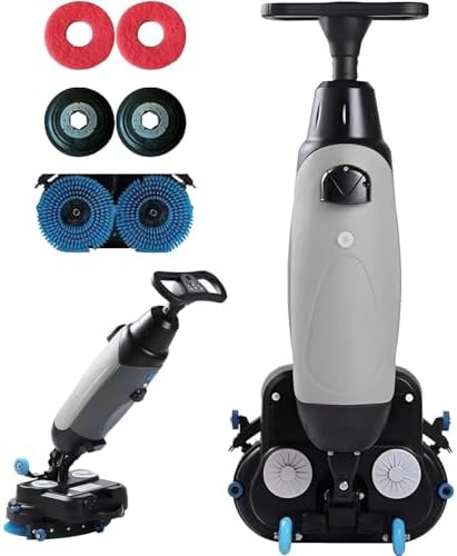 Commercial Floor Scrubber Machine, Electric Buffer Polisher, 17in by Unknown