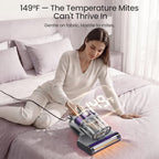Bed Vacuum Cleaner, 20kPa, 253.7nm UV-C Light, Ultrasonic,149°F Heating - Image 4