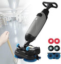 Commercial Floor Scrubber Machine, Compact Battery Powered Walk-Behind Floor Cleaner, 3 Hour Fast Charging Coverage 10764 Sqft/H, for Office, Salon, Restaurant & Small Spaces. Grey by Unknown