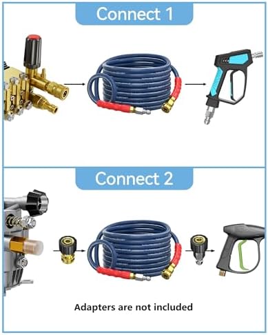 Pressure Washer Hose 3/8'' Non Marking 4800PSI No Kink Commercial Hose - Image 6