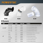 POWERTEC 70368 4 Inch ID 90 Degree Elbow for 4 Inch OD Dust Collection Pipes, Adapters and Fittings (Clear), 1 pack - Image 5