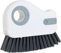 2 in 1 Groove Cleaning Brush, Grout Cleaner Tool & Multifunction Window Track Cleaner (with Hidden Scraper or Mini Dustpan) – for Glass Door Tracks, Window Sills, Sliding Doors (Gray) by Unknown