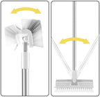 Grout Scrub Brush with 42" Long Handle Double-Sided Floor Scrub Brush V-Shape Grout Cleaner with Squeegee 180° Rotating for Tile Floors, Baseboards, Wall - Image 5