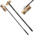 Pizza Oven Brush with Scraper,Grill Brush, Pizza Brush for Pizza Oven, 47.2 Inch Long Handle, Detachable Swivel Head Adjustable for Pizza Oven by HOME