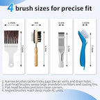 4Pcs AC Coil Cleaning Brush Set, Coil Cleaning Fin Brush for AC Unit, Air Conditioner Condenser Coil Cleaner, Evaporator Coil Cleaner, Fridge Cleaner Tool - Image 2