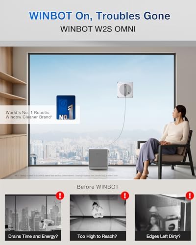 ECOVACS WINBOT W2S Omni Window Cleaning Robot, 6-in-1 Multifunction Station - Image 2
