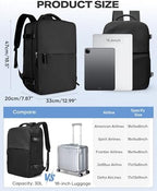 coofay Vacuum Backpack Travel with Pump Airbag Travel Backpack with Vacuum System Mochila de Viaje Compresion al Vacio Easyvacpack Vacpack Backpacks for Traveling Carry on Luggage - Image 5