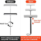 16-59" Telescopic 2-in-1 Window & Shower Squeegee for Glass Doors - Image 3
