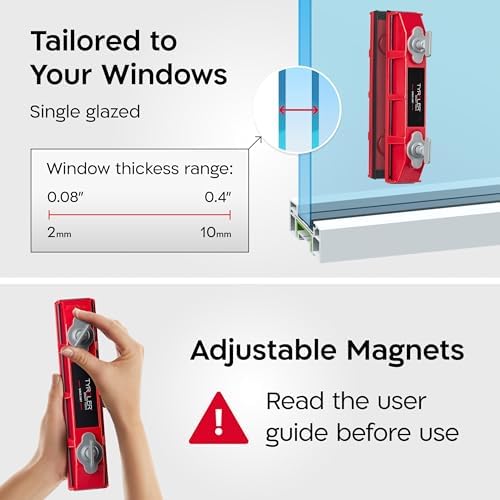Tyroler Glider S-1 AFC Magnetic Window Cleaner Tool Fits Windows 0.1"-0.4" - Image 3