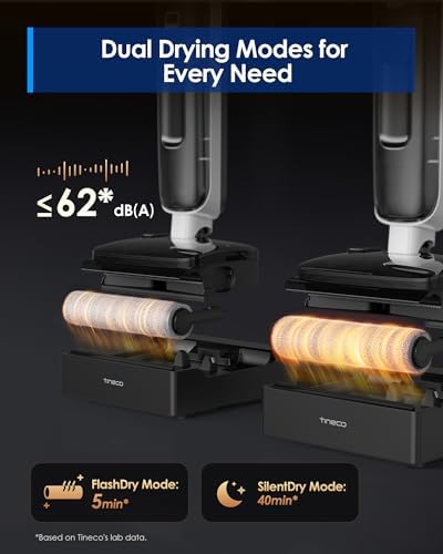 Tineco Floor ONE S6 Master Wet Dry Vacuum Cleaner, 20kPa Suction Vacuum Mop with Dual-Edge Cleaning, 45 Min Runtime (Quite Mode), 185°F Flashdry, 4inch Ultra-Slim - Image 6
