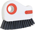 2 in 1 Groove Cleaning Brush, Grout Cleaner Tool & Multifunction Window Track Cleaner (with Hidden Scraper or Mini Dustpan) – for Glass Door Tracks, Window Sills, Sliding Doors (Orange) by Unknown