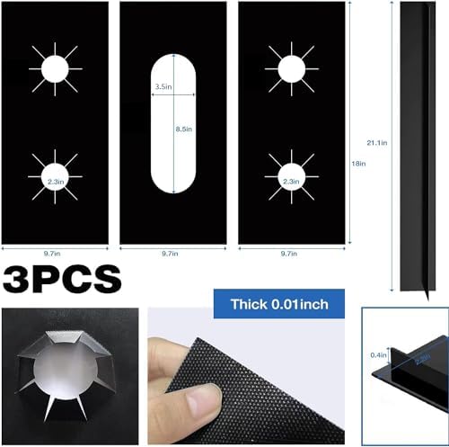 Stove Cover Gas Stove Top Burner Covers (5pack) Protectors for Samsung Gas Range Stove Mat Non-Stick Oven Liners Mat Gas Range Protectors Covers, Reusable Washable Stove Clean Stove Guard parts - Image 3