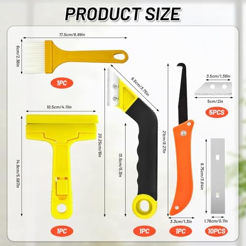 18pcs Grout Removal Tool with Upgraded Handle Removal Tool with Cleaning Brush Effortless Tile Grout Cleaner for Bathroom, Shower, Floor Repair - Image 2