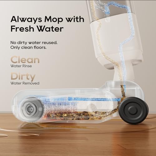 dreame FloorX 110 Plus Wet Dry Mop, Cordless Wet Dry Cleaner, Eletric Mop - Image 4