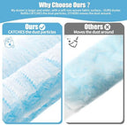 60 Count 360° Heavy Duty Duster Refills Compatible with Swiffer, Large Size-Extra Thick Disposable Electrostatic Duster Refill with 1 Short Handle for Furniture, Blinds, Ceiling Fans - Image 5