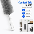 2PCS Fan Cleaning Brush Bendable Microfiber Duster Cleaner Window Head Reusable Dust Remover Crevice Blind Vent Removal Tool Screen Ceiling Car Ac Cepillos para Limpieza Gap Whole House (Gray) - Image 5