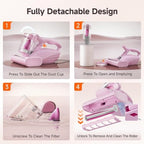 uwant Bed Cleaner with 16Kpa Suction Metal Roller 253.7nm Uv-c Light Mattress Vacuum Cleaner 36000RPM/Min 149℉ Heating HEPA Filter&Ultrasonic Mattress Vacuum for Sofa, Pillow, Bed Throws Set of 1 - Image 5