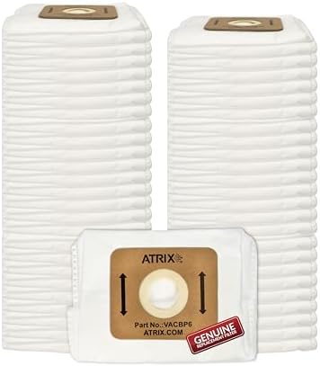 Atrix VACBP6-50 Replacement HEPA Filters Backpack Vacuum, 50-Pack, White by Atrix