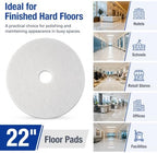 22 Inch White Floor Polishing Pads, 5 Pack, 23mm Thick Floor Machine Pads for Polishing, Buffing, Finishing and Floor Maintenance, for Rotary Machines, Buffers and Auto Scrubbers - Image 2