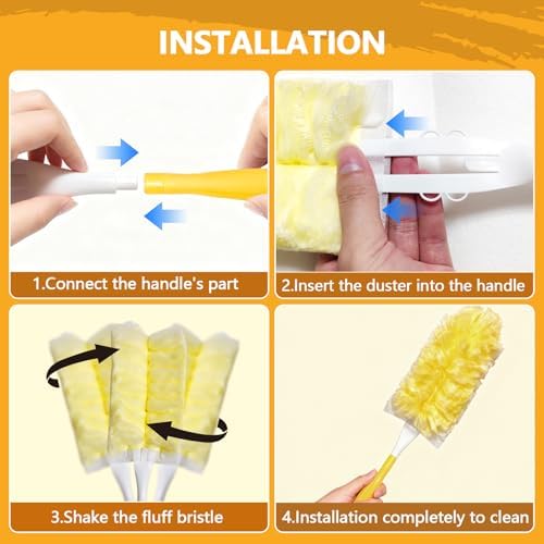 40 Pack Duster Refills Kit Disposable for Swiffer Duster Handle - Image 5