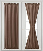Hiasan French Door Curtains Privacy, Tan, 24W x 72L, 1 Panel - Image 2