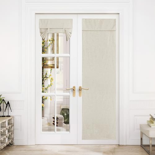 NICETOWN Natural Linen Curtains for Sliding Glass Door by NICETOWN
