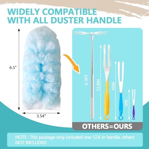 60 Pack Duster Refills Kit Disposable for Swiffer Duster Handle - Image 3