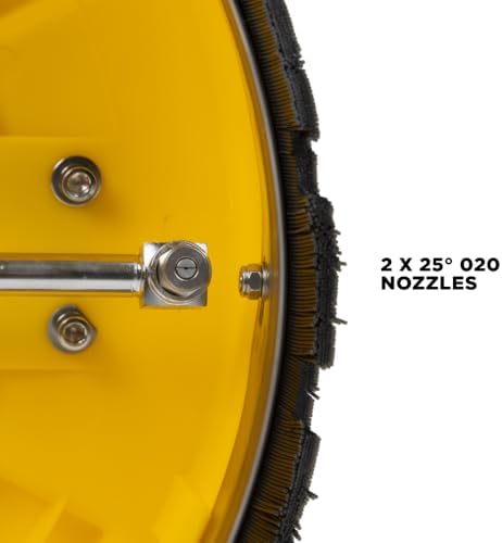 B E Pressure 85.403.011 Whirl-A-Way with Casters, 4000 psi, 180 Degree F Temperature, 8.0 GPM, 20", Yellow - Image 4